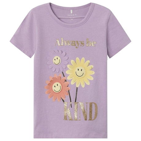 Name it Orchid Bloom Farna Happy T-Shirt