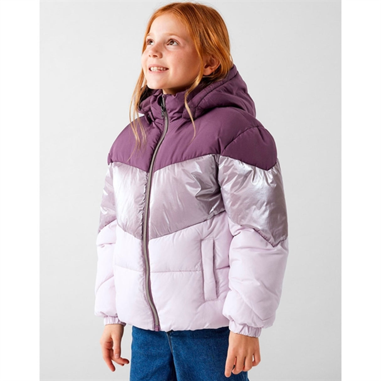 Name it Arctic Dusk Mille Puffer Jacket Block Foil Noos