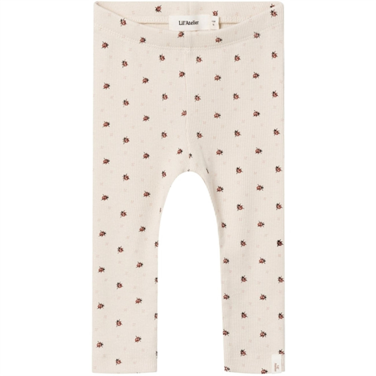 Lil'Atelier Whitecap Gray/Baked Clay Gago Slim Leggings