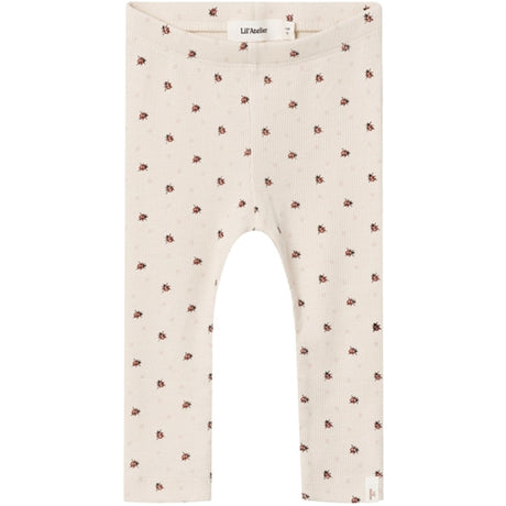 Lil'Atelier Whitecap Gray/Baked Clay Gago Slim Leggings