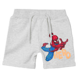 Name it Light Grey Melange Maubin Spiderman Sweat Shorts