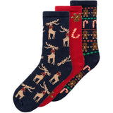 Name it Jester Red Richristmas Socks 3-pack