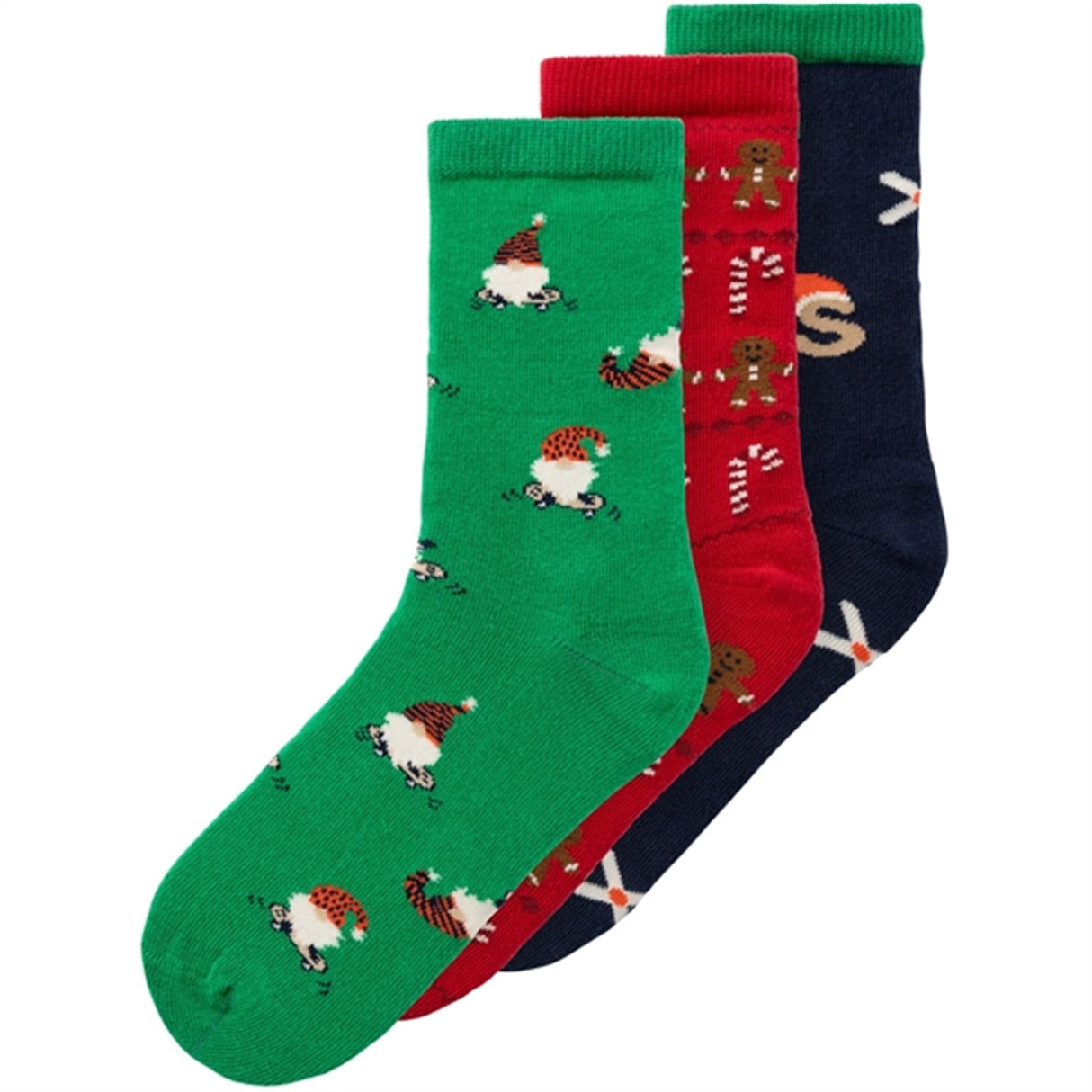 Name it Jolly Green Richristmas Socks 3-pack