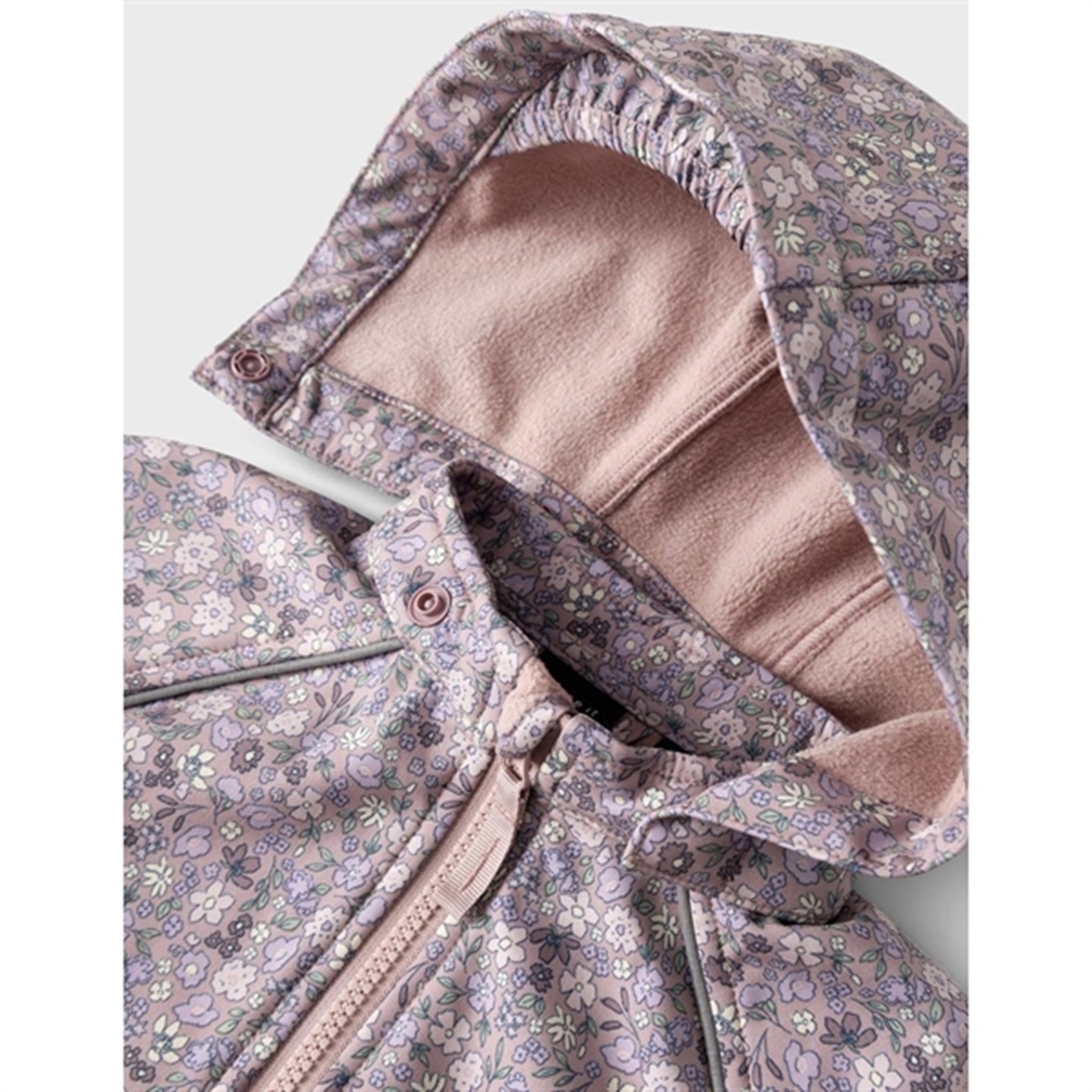 Name it Deauville Mauve Alfa08 Softshell Jacket Small Flower 4