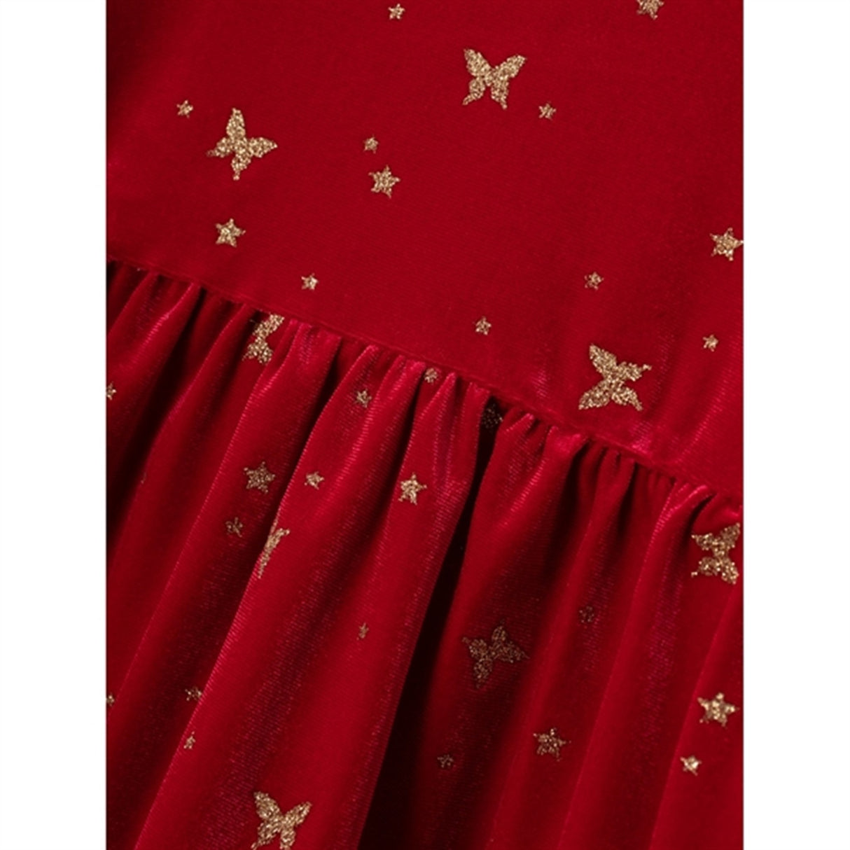 Name it Jester Red Rifly Velour Dress 2