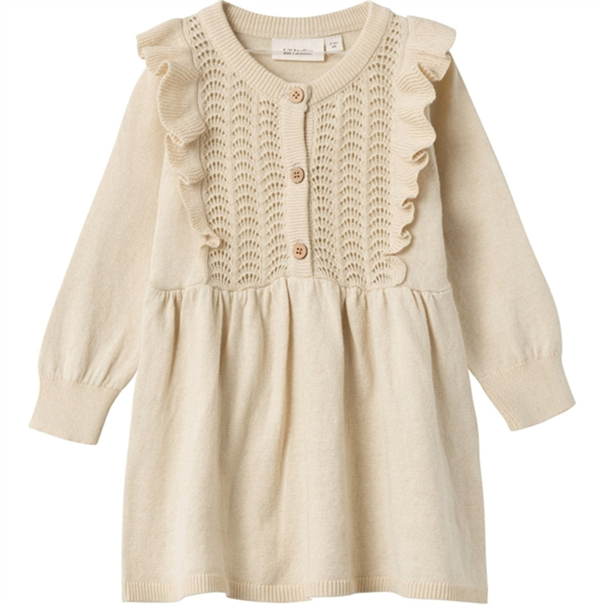 Lil'Atelier Wood Ash Gliva Knit Dress