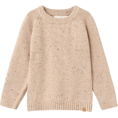 Lil'Atelier Warm Sand Melange Galto Knit Sweater