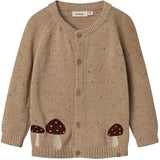 Lil'Atelier Warm Sand Melange Galto Knit Cardigan