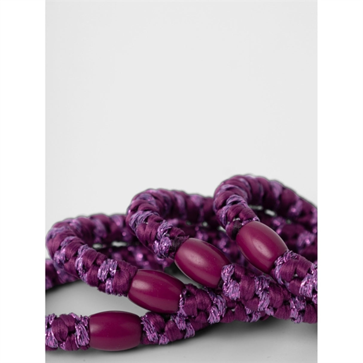 Name it Grape Juice Glitter Rise Hair Elastics 4-pack 2