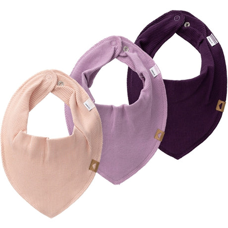 Name it Rose Smoke Yvetteranie Drool Bib 3-pack