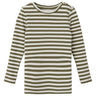 Name it Deep Lichen Green Suraja Slim Blouse Stripe Noos