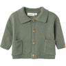 Lil'Atelier Agave Green Theo Loose Knit Cardigan