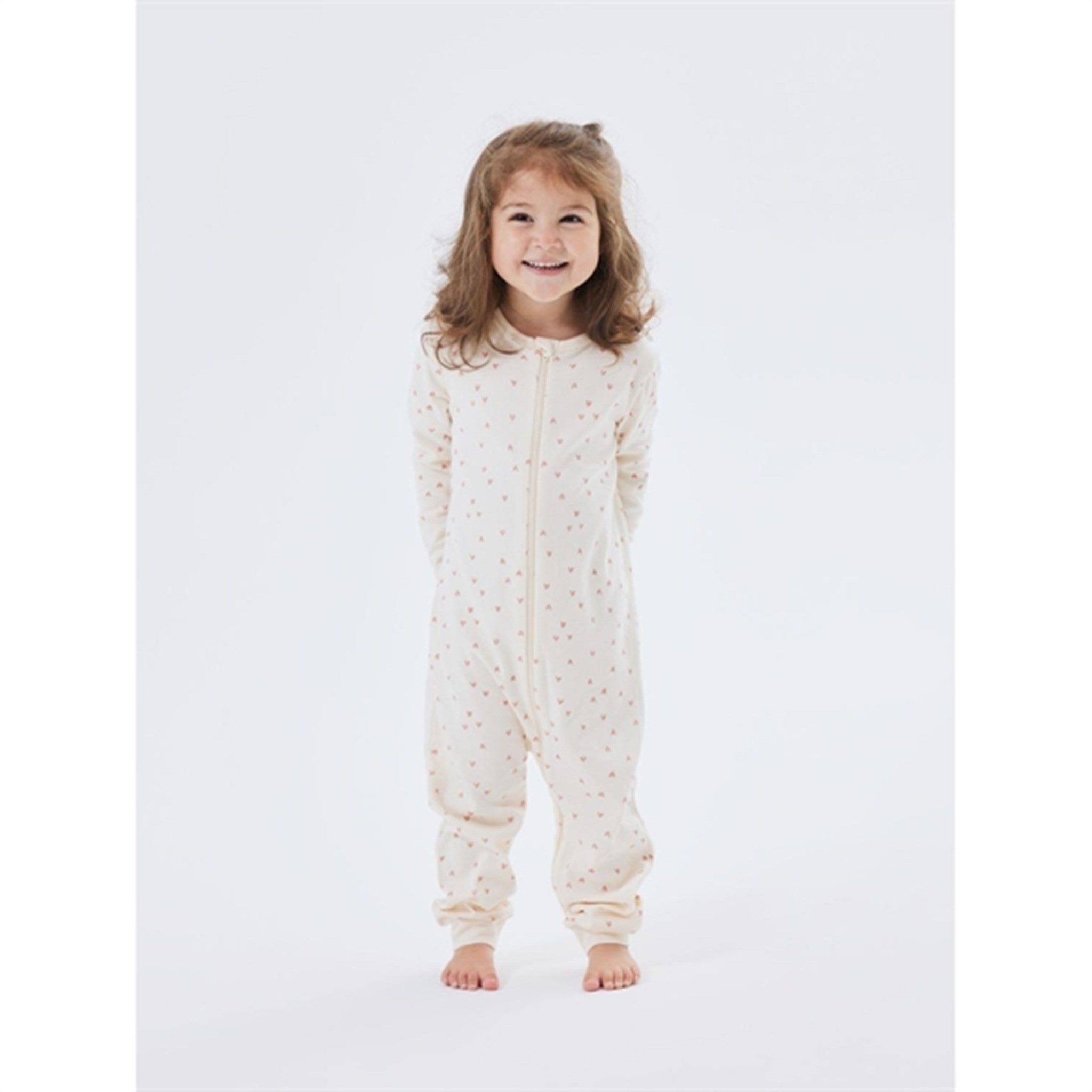 Name it Buttercream Hearts Nightsuit with Zipper Noos 2