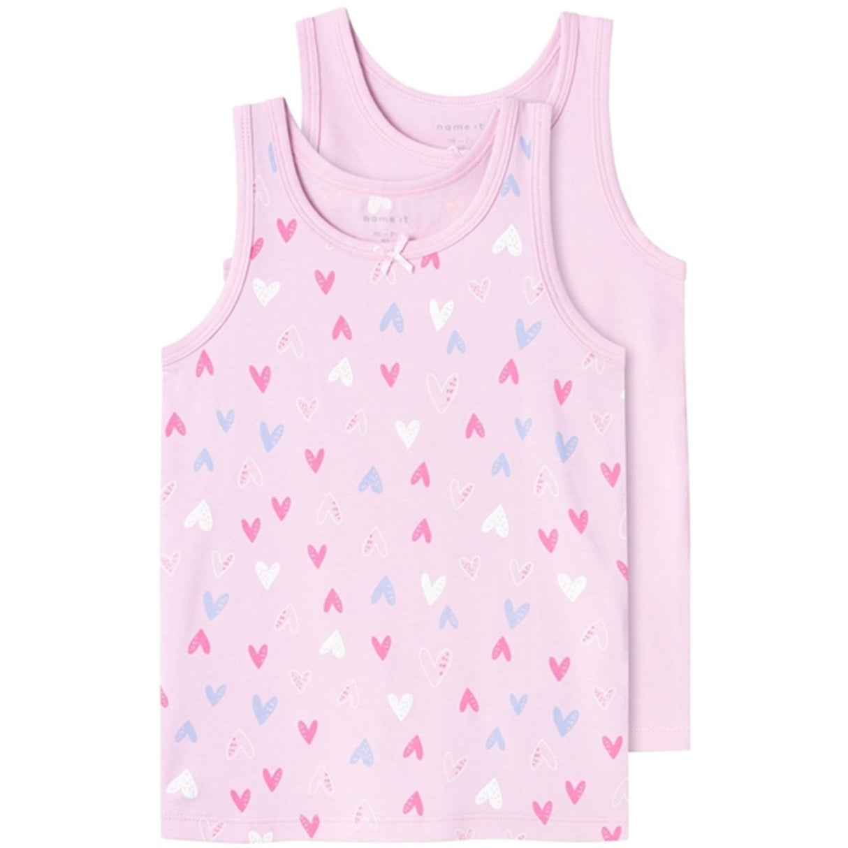 Name it Pink Lavender Heart Tank Top 2-pack Noos