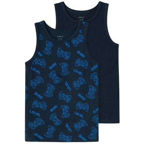 Name it Dark Sapphire Gamer Tank Top 2-pack Noos