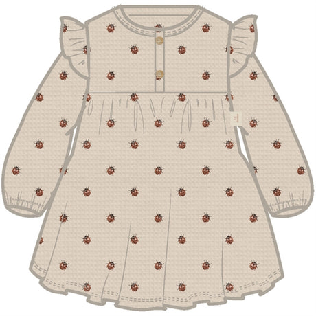 Lil'Atelier Whitecap Gray Ladybugs Ronja Sweat Dress