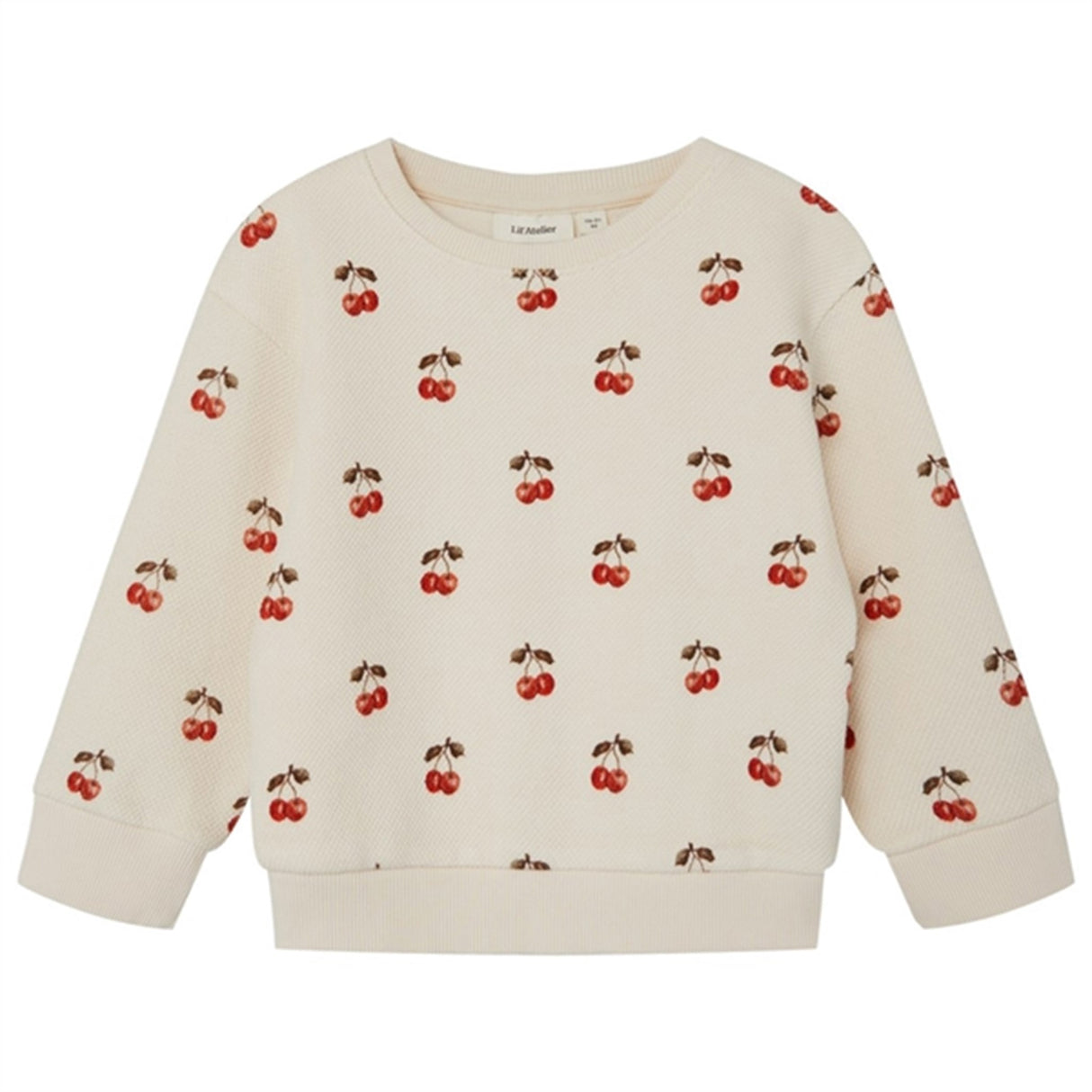 Lil'Atelier Whitecap Gray Cherries Ronja Sweatshirt