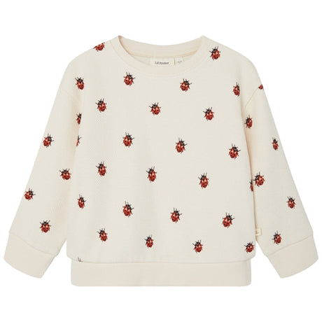 Lil'Atelier Whitecap Gray Ladybugs Ronja Sweatshirt