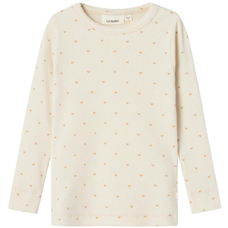 Lil'Atelier Turtledove Heart Gago Slim Blouse Noos