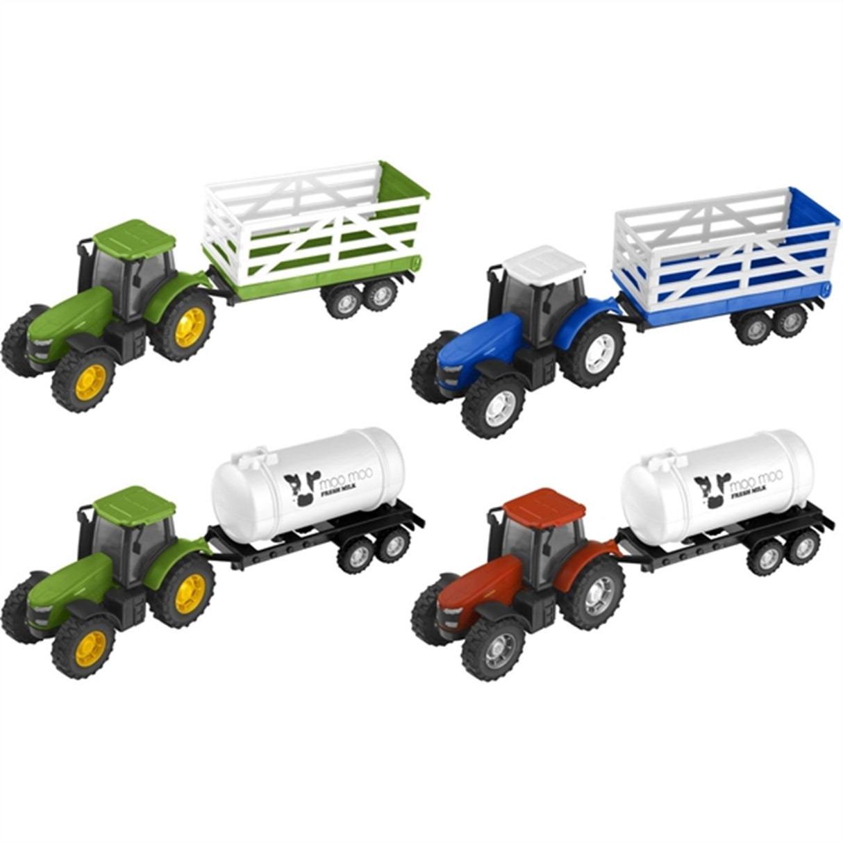 Teamsterz Tractor and Trailer Green Milk Tank