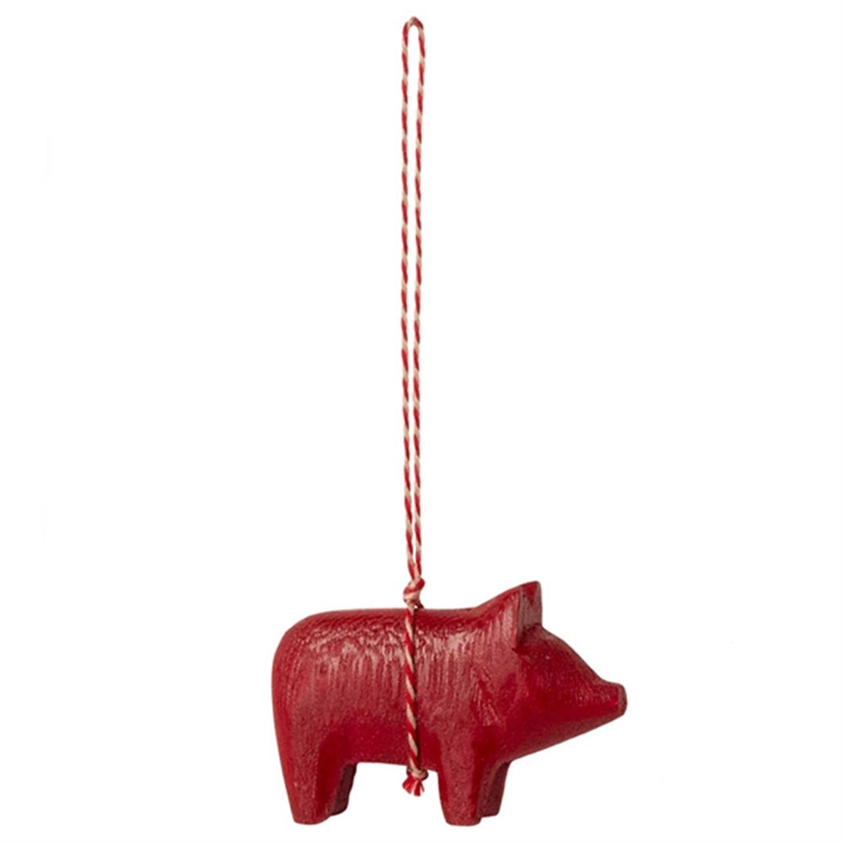 Maileg Christmas Ornament Pig Wood Red