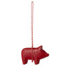 Maileg Christmas Ornament Pig Wood Red