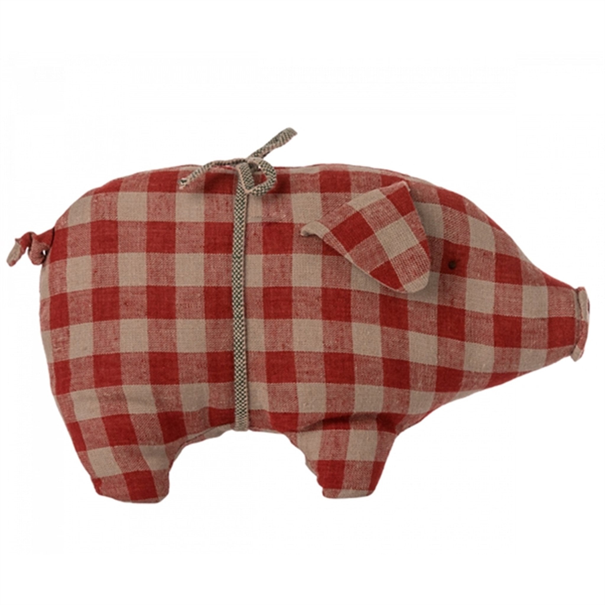 Maileg Pig, Small - Red Check