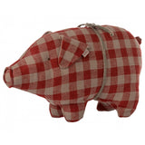 Maileg Pig, Small - Red Check