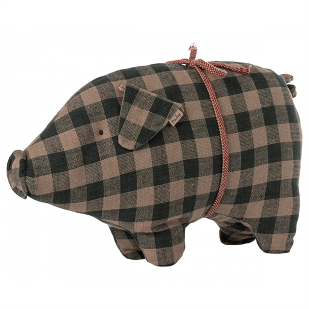 Maileg Pig, Small - Green Check