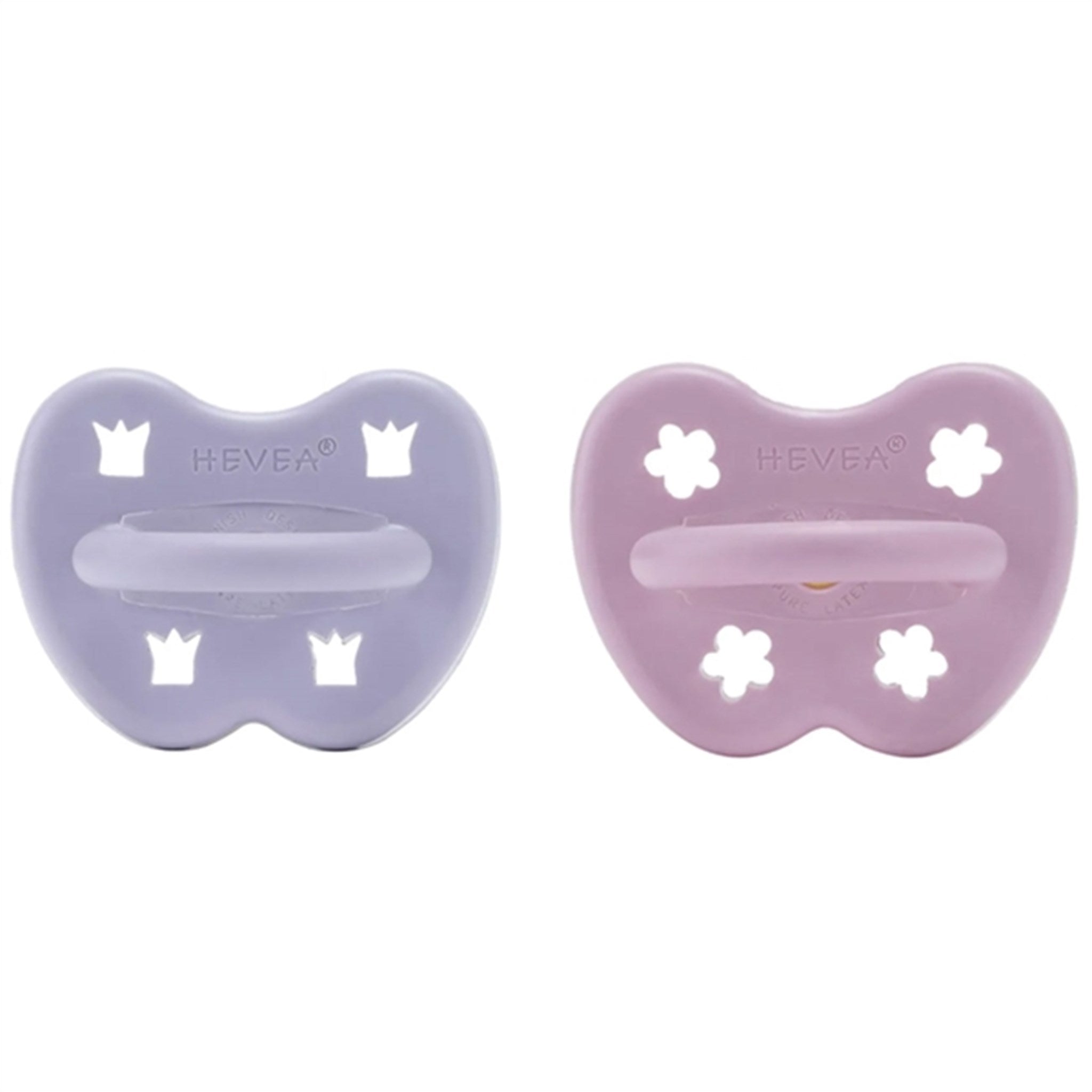 Hevea Pacifier 2-Pack Round Classic Dusty Violet & Light Orchid 4