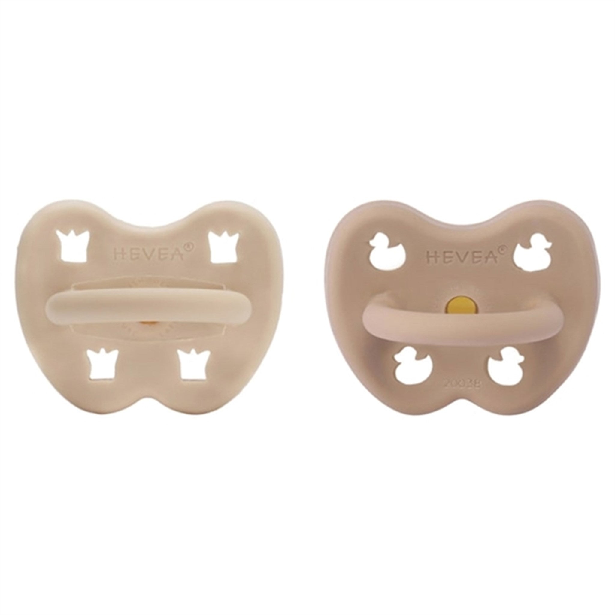 Hevea Pacifier 2-Pack Orthodontic Sandy Nude & Tan Beige 3