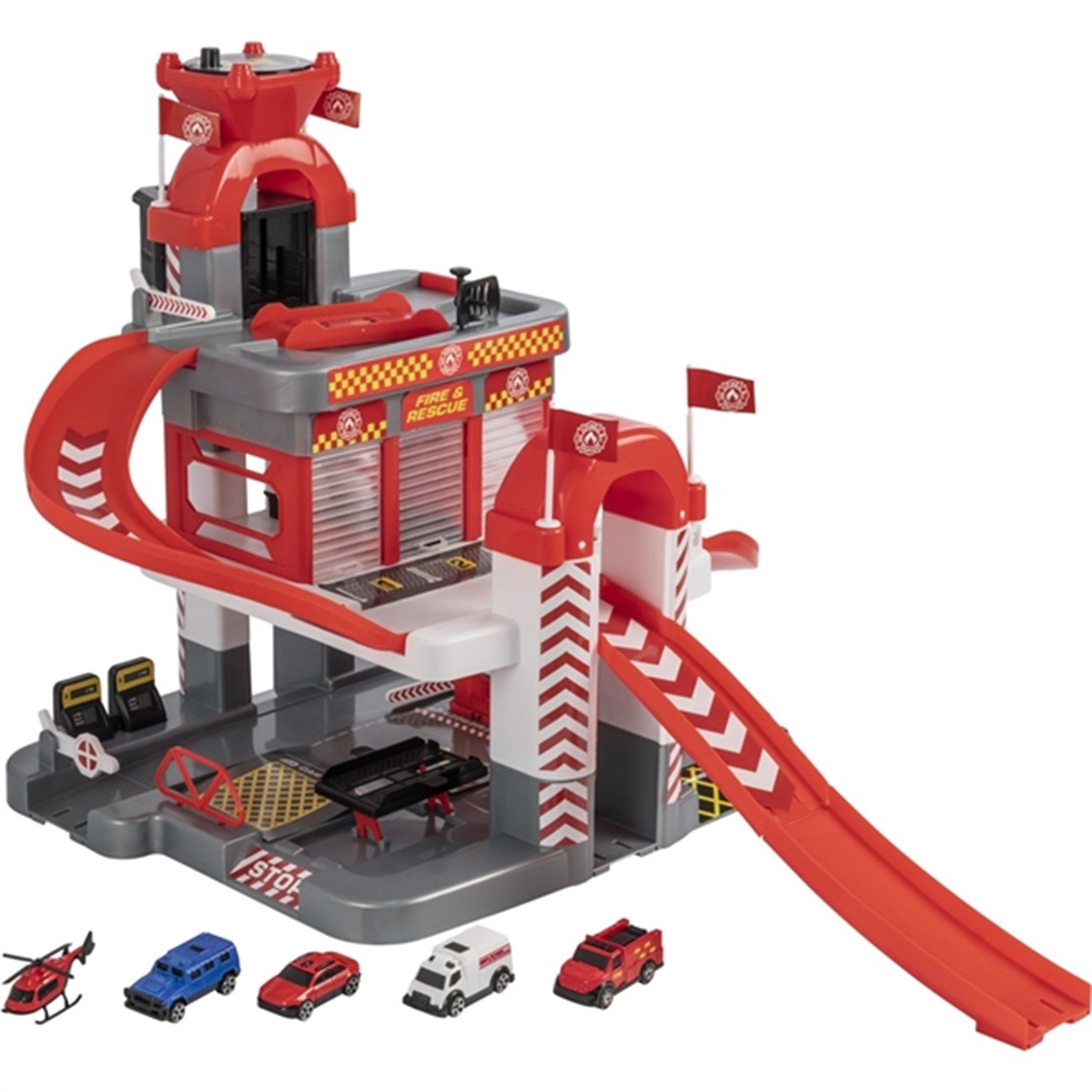 Teamsterz Fire Station with 5 Cars