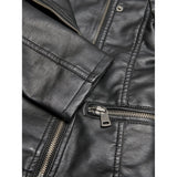 Kids ONLY Black Freya Faux Læder Biker Jacket Noos 3