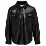 Kids ONLY Black Ruma Faux Leather Shirt