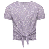 Kids ONLY Purple Rose May Knot Top