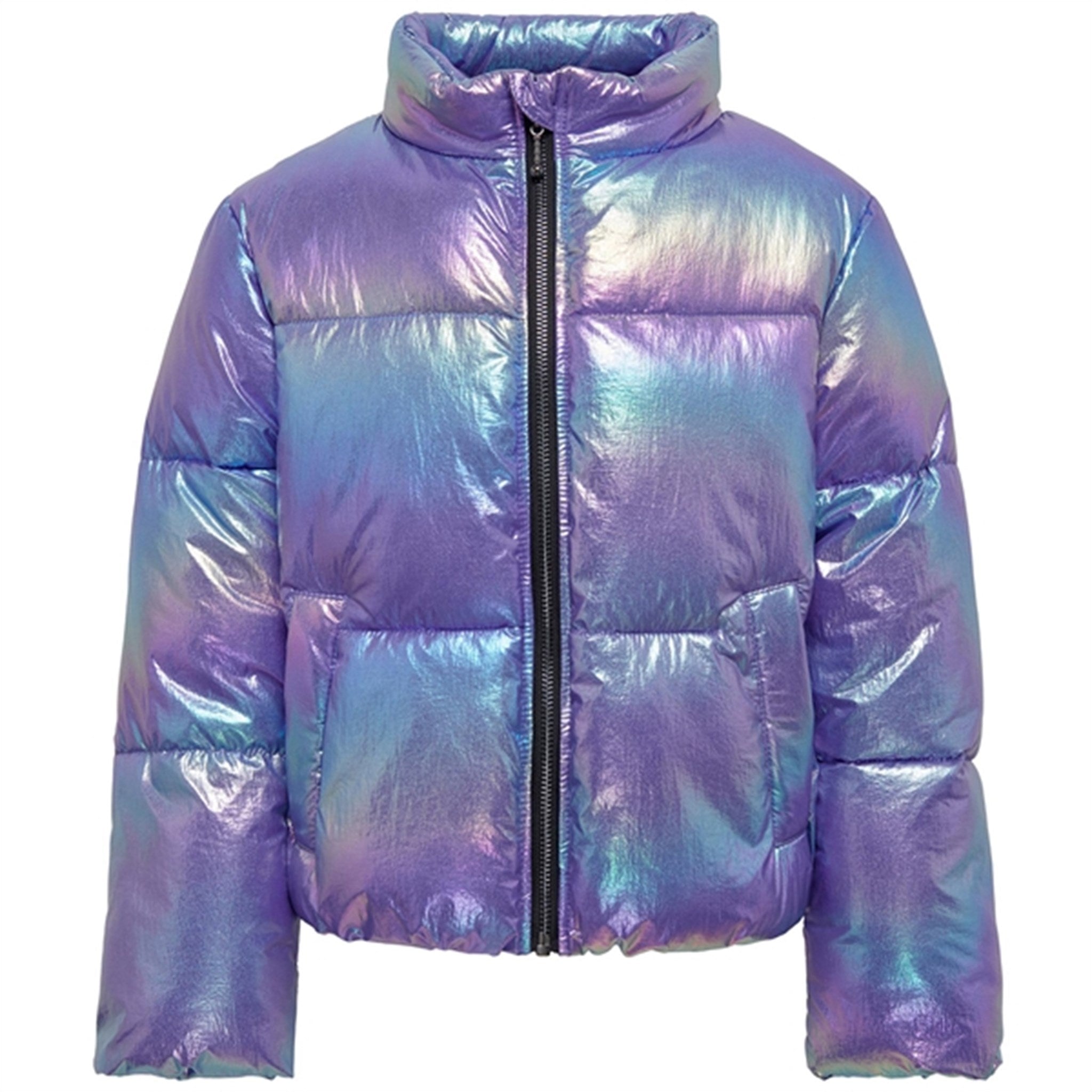 Kids ONLY Purple Opulence Metallic Celine Short Quilted Jacket
