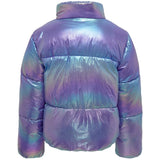 Kids ONLY Purple Opulence Metallic Celine Short Quilted Jacket 2