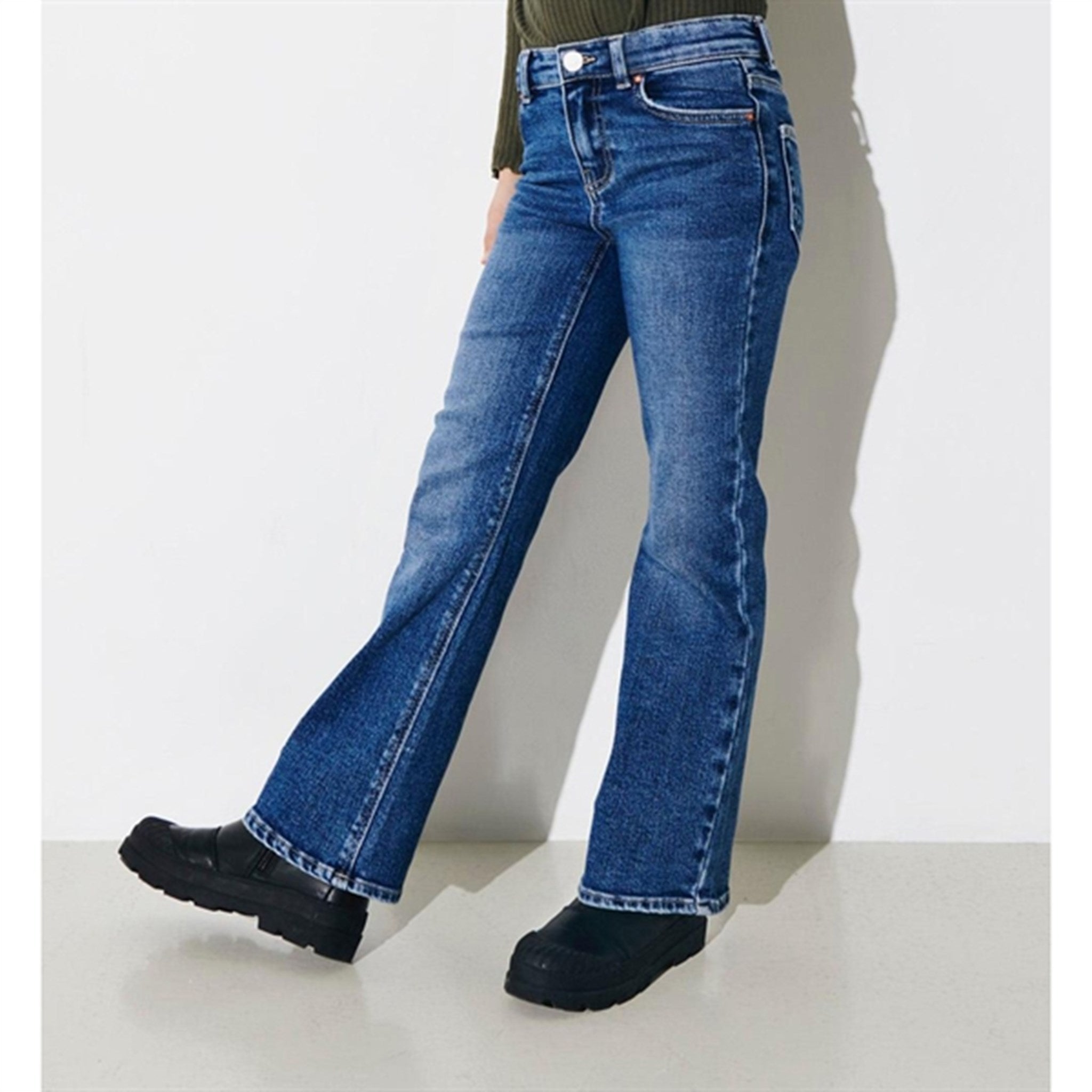 Kids ONLY Medium Blue Denim Juicy Wide Leg Noos Jeans 2