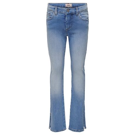 Kids ONLY Light Blue Denim Hush Flared Slit Jeans