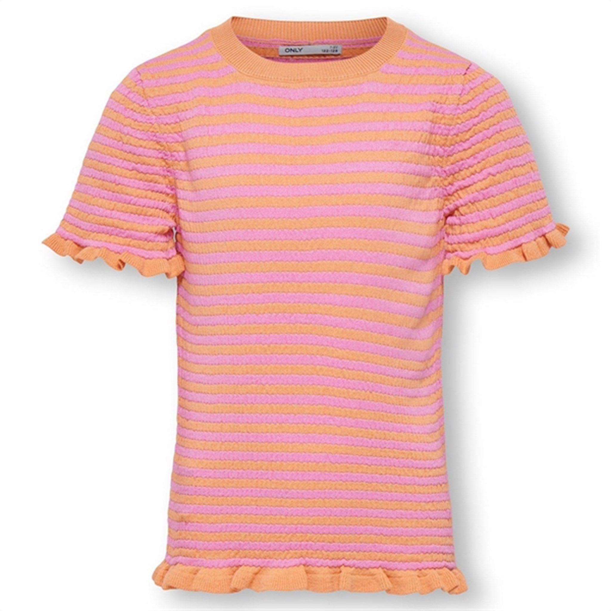 orange chiffon top