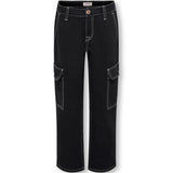 Kids ONLY Black Denim Daniella Straight Cargo Denim Jeans