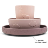 Done by Deer Stick&Stay Dinner Set Deer Friends Powder