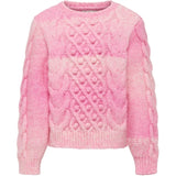 Kids ONLY Azalea Pink Space dyed Live Cable Knit Blouse