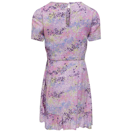 Kids ONLY Purple Rose w. Wild Ditsy Anna Fake Wrap Dress 2