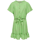 Kids ONLY Summer Green Lino AOP Belt Dress