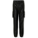 Kids ONLY Black Heidi Faux Leather Trackpants