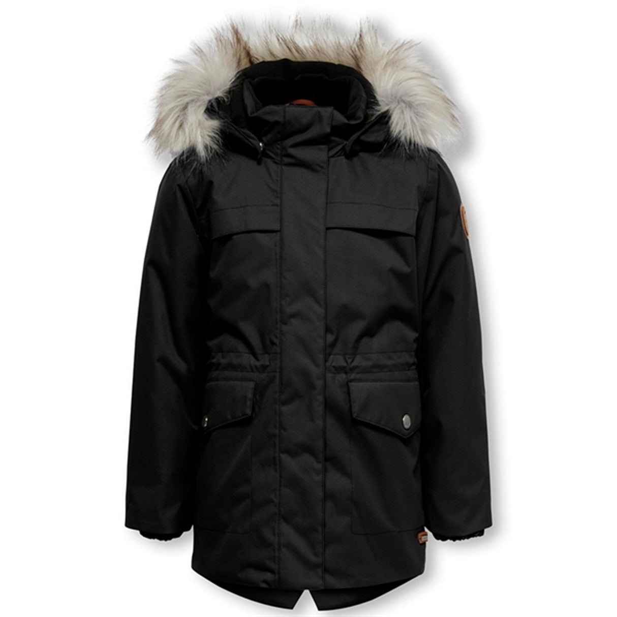 kids only Black Newliva Waterproof Fur Parka Coat