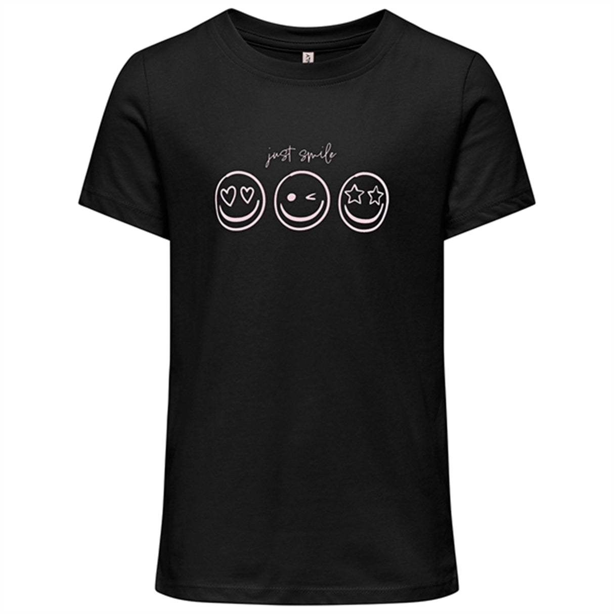 Kids ONLY Black Smil Happy T-Shirt