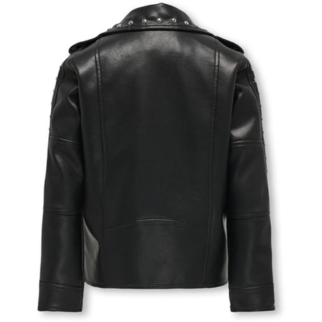 Kids ONLY Black Sia Studded Faux Leather Biker Jacket 2