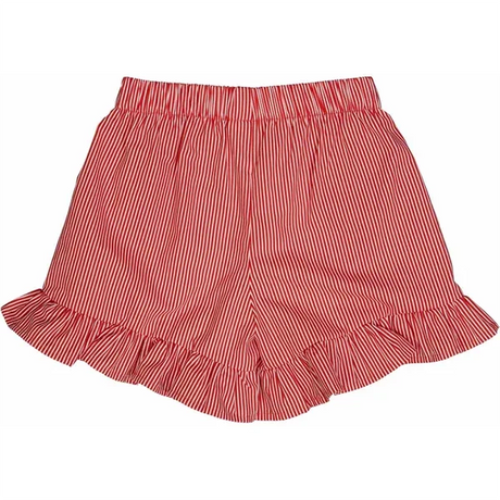 Müsli Balsam Cream/Apple Red Poplin Stripe Frill Shorts 2